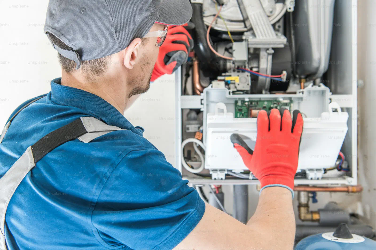 Techniker führt Funktionskontrolle und Messung an Gebäudeautomations-Komponenten durch, WENGET Qualitätssicherung
